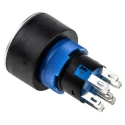 RS PRO Illuminated Push Button Switch Momentary Panel Mount DPDT Yellow LED IP65 22.2 mm Cutout 250V 175-8325