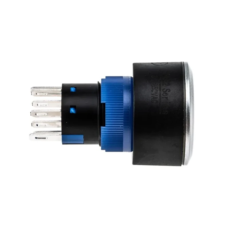 RS PRO Illuminated Push Button Switch Momentary Panel Mount DPDT Yellow LED IP65 22.2 mm Cutout 250V 175-8325