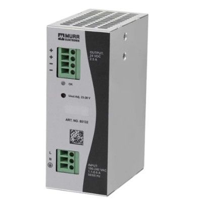 Murrelektronik Limited Eco-Rail Switched Mode DIN Rail Power Supply 264V AC Input 24V DC 2.5A Output 60W 85132