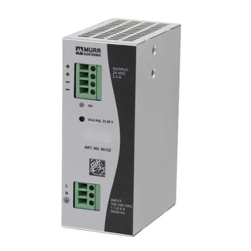 Murrelektronik Limited Eco-Rail Switched Mode DIN Rail Power Supply 264V AC Input 24V DC 2.5A Output 60W 85132