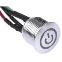 RS PRO Illuminated Push Button Switch, Momentary Operation, Panel Mount, 16 mm Cutout, SPST Contacts, Green LED 175-8474