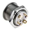 RS PRO Illuminated Momentary Push Button Switch, Panel Mount, 16 mm Cutout, SPST Contact, Red LED, IP67, 36 V dc 175-9209