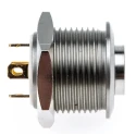 RS PRO Illuminated Momentary Push Button Switch, Panel Mount, 16 mm Cutout, SPST Contact, Red LED, IP67, 36 V dc 175-9209