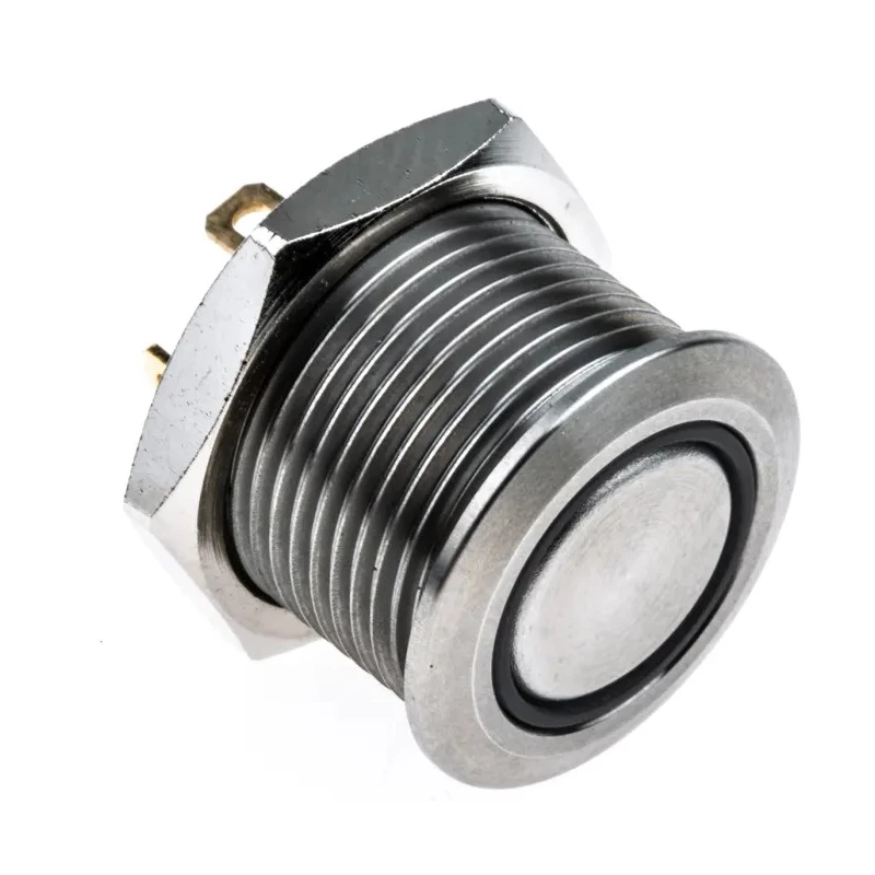 RS PRO Illuminated Momentary Push Button Switch Panel Mount 16 mm Cutout SPST Yellow LED IP67 36 V dc 175-9226