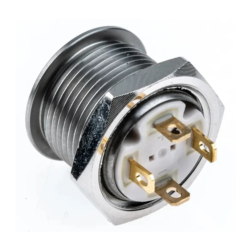 RS PRO Illuminated Momentary Push Button Switch Panel Mount 16 mm Cutout SPST Yellow LED IP67 36 V dc 175-9226