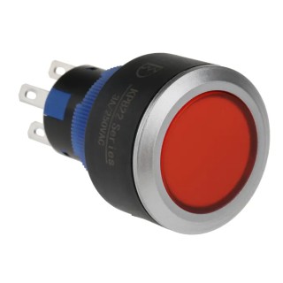 RS PRO Illuminated Momentary Push Button Switch, Panel Mount, 22.2 mm Cutout, SPDT, Red LED, IP65, 250 V AC 250-8927 175-8927