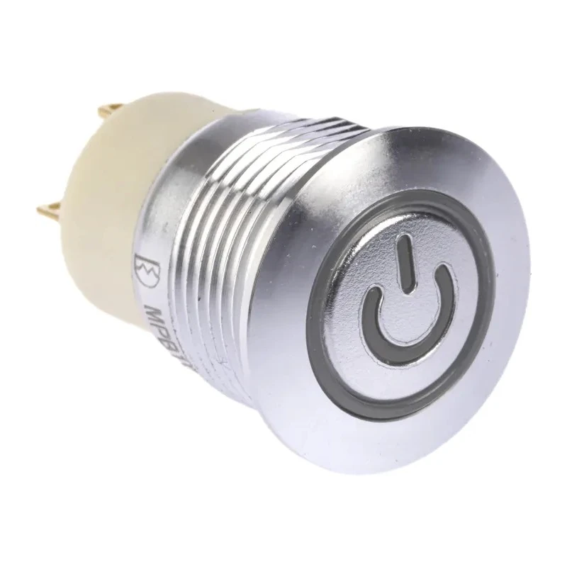 RS PRO Illuminated Push Button Switch, Latching, Panel Mount, 16 mm Cutout, SPST, Blue LED, IP67, 36 V dc 175-9293