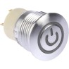RS PRO Illuminated Push Button Switch, Latching, Panel Mount, 16 mm Cutout, SPST, Blue LED, IP67, 36 V dc 175-9293