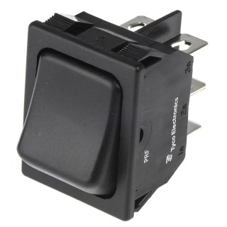 TE Connectivity DPDT On-Off-On Rocker Switch Panel Polyamide 66 Housing 16A Contact 1-1634201-0