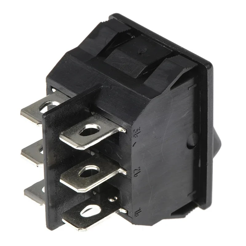 TE Connectivity DPDT On-Off-On Rocker Switch Panel Polyamide 66 Housing 16A Contact 1-1634201-0