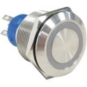 RS PRO Illuminated Momentary Push Button Switch, Panel Mount, 22.2 mm Cutout, SPDT, White LED, IP67, 250 V AC, 3-5A 175-9332