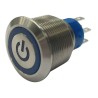 RS PRO Illuminated Latching Push Button Switch Panel Mount 22.2 mm Cutout DPDT Blue LED IP67 250 V 250 V AC 175-9276