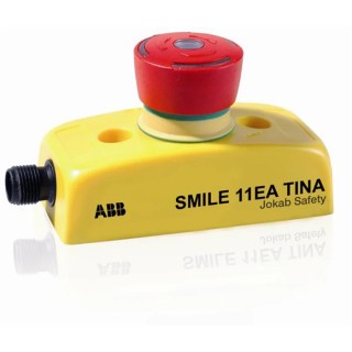 ABB Jokab Smile 11 EA Tina Series Twist Release Emergency Stop Push Button, Panel Mount, 1 2TLA030050R0000 Smile 11 EA Tina