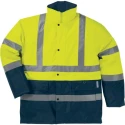 Delta Plus Yellow Unisex Hi Vis Parka Size L Polyester Outer, Polyurethane Lining STRADA2