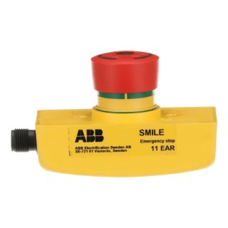 ABB Jokab Smile 11 EAR Series Turn Release Illuminated Emergency Stop Push Button Surface Mount 2TLA030051R0100 Smile 11 EAR