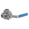 RS PRO Stainless Steel Threaded 3-Way Ball Valve L Port BSPP 3/4 in 68 bar 499-1893
