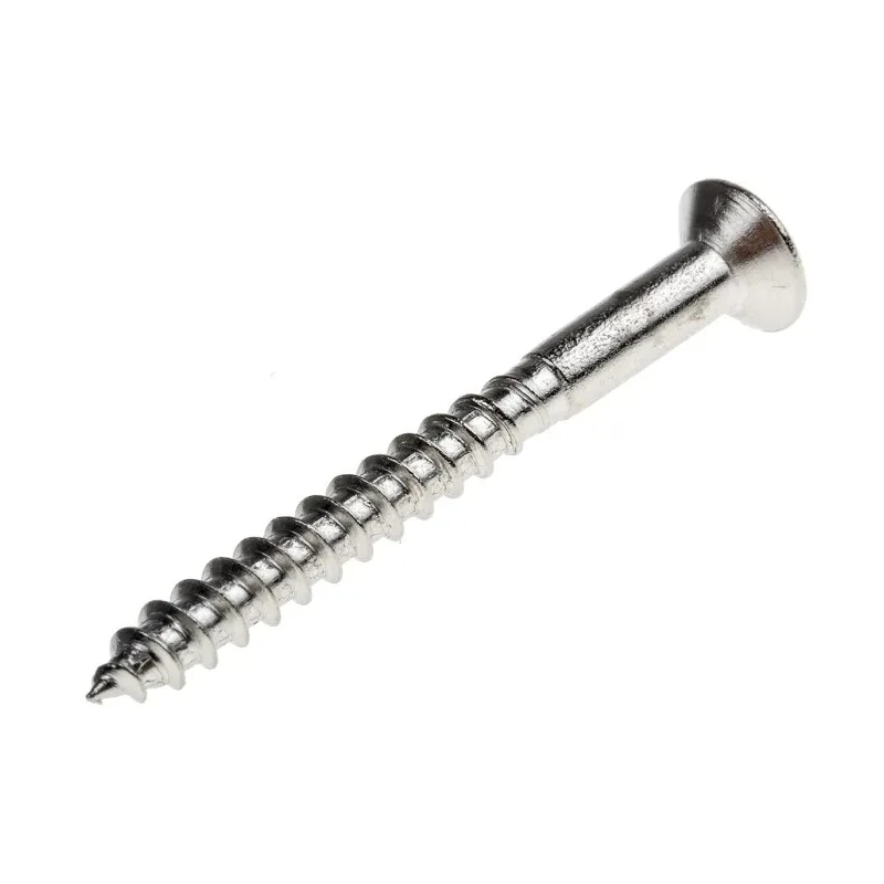 RS PRO Pozidriv Countersunk Stainless Steel Wood Screw, Plain Finish, Metric Thread, 40mm Length 483-3006