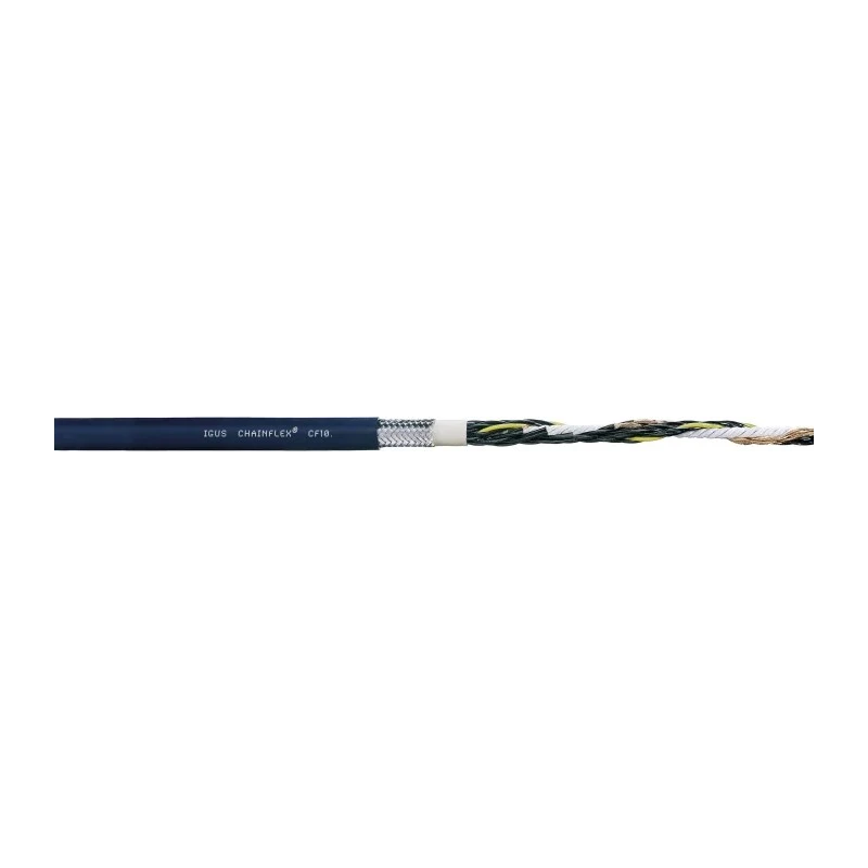 Igus chainflex CF10 Control Cable 4 Cores 1.5mm² 16 AWG Screened Polyvinyl Chloride Sheath Blue 10 m CF10