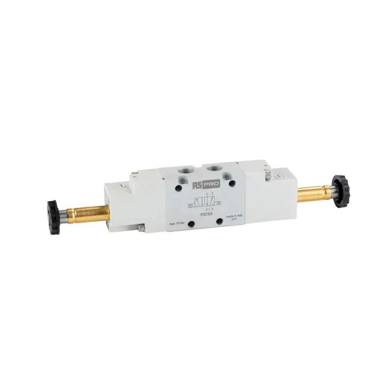RS PRO Pneumatic Solenoid Valve 5/2 Bistable Solenoid G 1/8 Base Mount, 12 V dc, 24 V ac/dc, 110 V ac, 220 V ac 176-2125