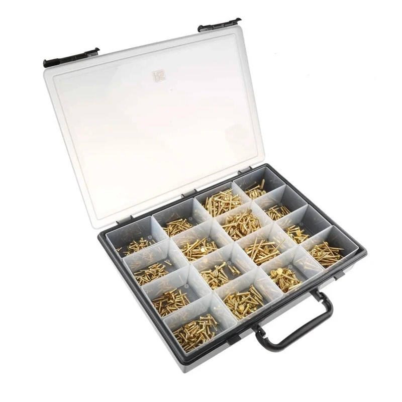 RS PRO Slot Flat Brass Wood Screw with Nickel Finish, Grade A2, DIN 96 Standard 483-3028