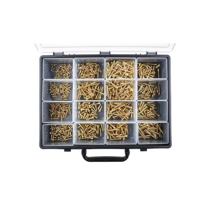 RS PRO Slot Flat Brass Wood Screw with Nickel Finish, Grade A2, DIN 96 Standard 483-3028
