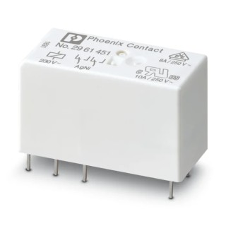 PHOENIX CONTACT DIN Rail Power Relay 230V AC Coil 8A Switching Current DPDT 2961451