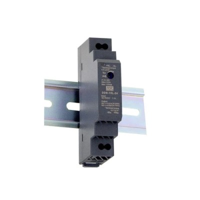 MEAN WELL DDR-15L-15 DC/DC Converter, 24V Output, 18-75V DC Input, 15W Power, DIN Rail Mount, 4-Pin, -40°C to 85°C DDR-15L-15