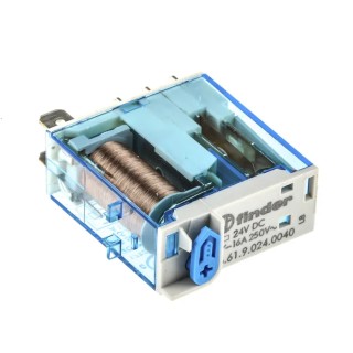 Finder Power Relay SPDT 24V DC Coil Voltage 16A Switching Current Plug-In Mounting 46.61.9.024.0040