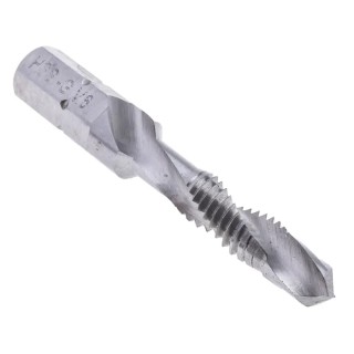 EXACT Threading Tap, M6 Thread, Metric Standard Combination Single-Cut HSS Spiral Flute Right Hand 44mm 05904
