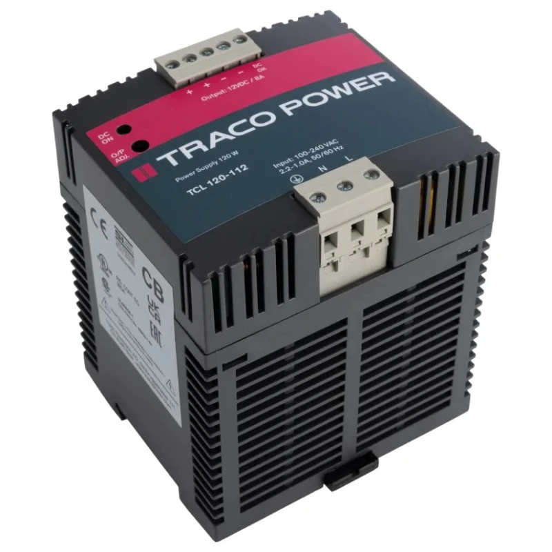 TRACOPOWER TCL Switched Mode DIN Rail Power Supply 15V DC 8A Output 96W TCL 120-112