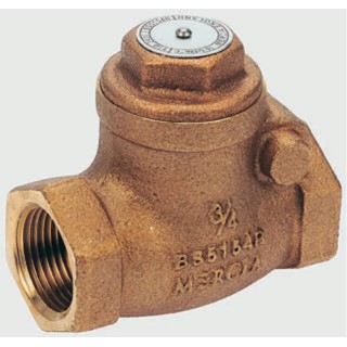 RS PRO Bronze Threaded Single Check Valve 1 in BSPT, 20 bar 510-3766