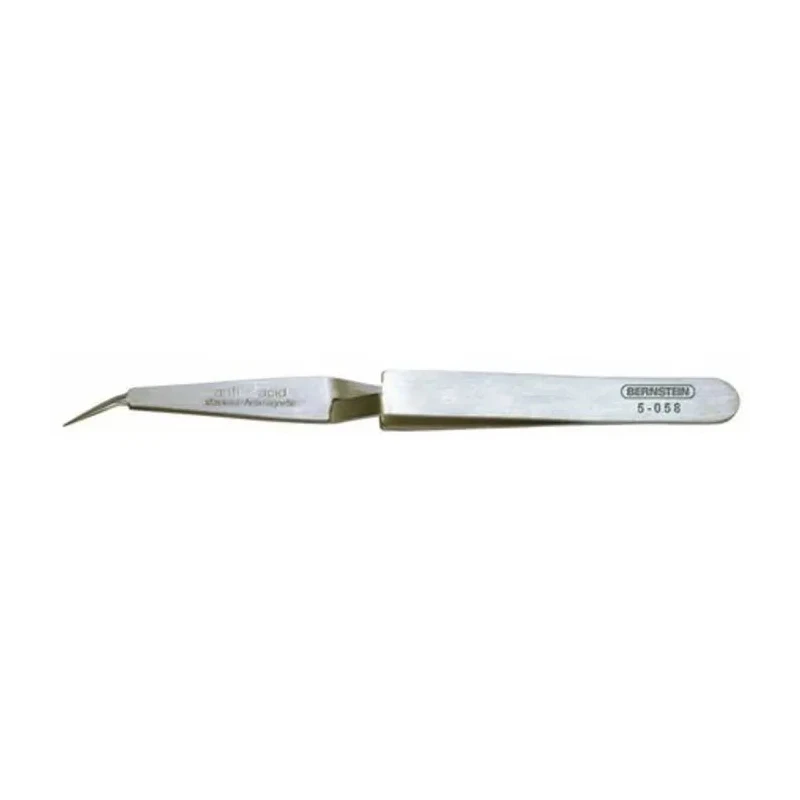 Bernstein 120mm Stainless Steel Pointed ESD Safe Tweezer 5-058