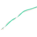 Decelect 2 Core Telephone Cable 1 x 0.5 mm Copper Conductor Stranded Polyvinyl Chloride Jacket White Green Sheath SPE191370