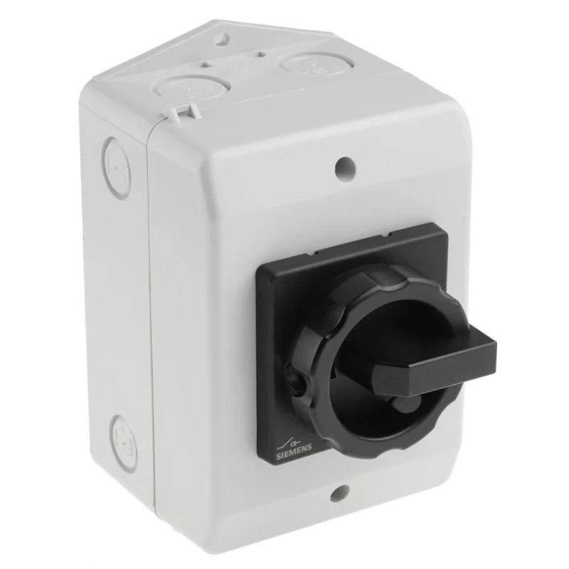 Siemens 3-Pole Fixed Isolator Switch IP65, 16A, 8 kW, 690V AC, Rotary Dial Actuator 