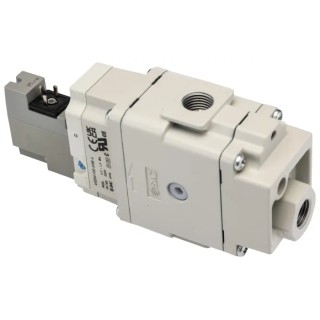 SMC Pneumatic Solenoid Start-Up Valve G AV Series 24V dc, 2433 L/min, 1/4 in Port, Die Cast Aluminium Body AV2000-F02-5YOB-A