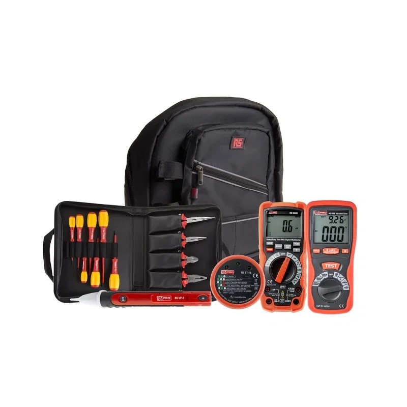 RS PRO Professional Electricians Multimeter Kit Elec K, Digital Multimeter, Socket Tester, Insulation Tester 176-6018