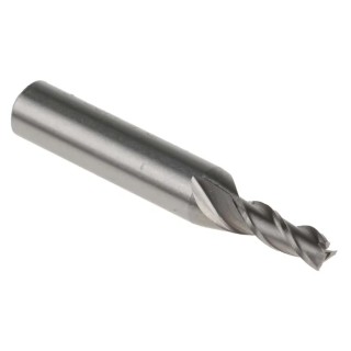 RS PRO End Mill 3.5 mm Cutter Diameter, HSS Material, 6 mm Flat Shank Diameter, 8.5 mm Cut Length, 36.5 mm Overall 523-0565