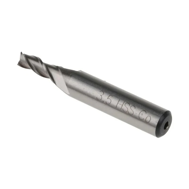 RS PRO End Mill 3.5 mm Cutter Diameter, HSS Material, 6 mm Flat Shank Diameter, 8.5 mm Cut Length, 36.5 mm Overall 523-0565
