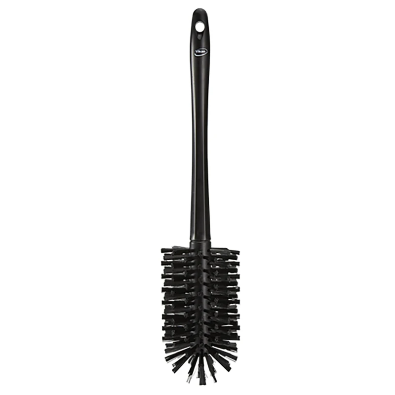 Vikan Black Bottle Brush with Polypropylene Handle and Bristles, 430mm Length, 90mm Diameter, Model 5381909
