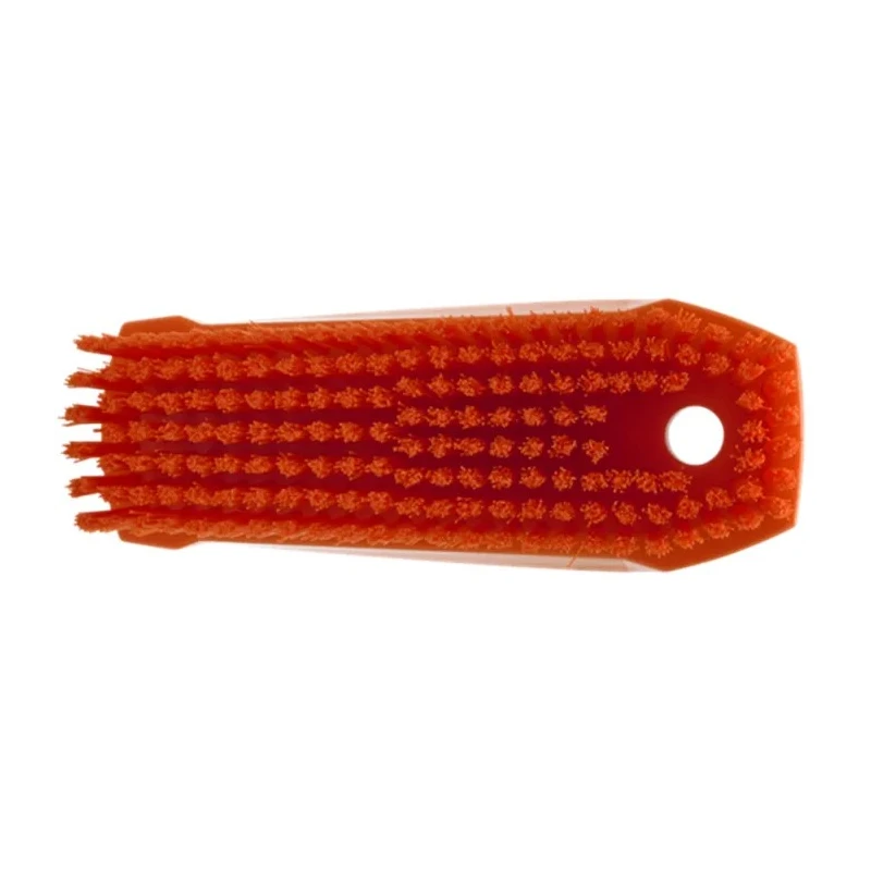 Vikan Hard Bristle Scrubbing Brush Orange 17 mm Bristle Length Polypropylene Handle 64407