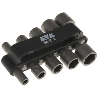 MTI 10-Piece 1/4 in Hexagon Socket Set Chrome Vanadium Steel Square Drive 35mm 560-760