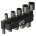 MTI 10-Piece 1/4 in Hexagon Socket Set Chrome Vanadium Steel Square Drive 35mm 560-760