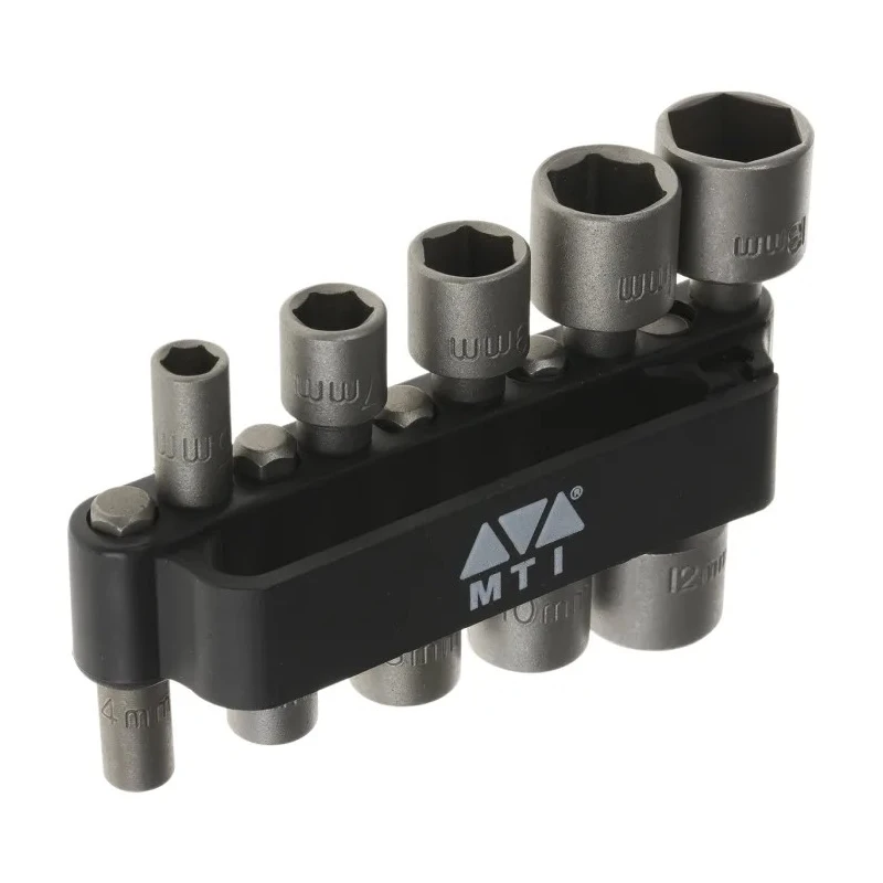 MTI 10-Piece 1/4 in Hexagon Socket Set Chrome Vanadium Steel Square Drive 35mm 560-760