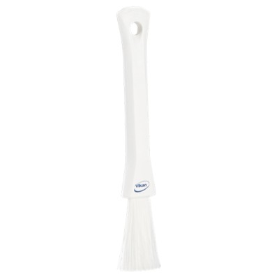 Vikan White Scrubbing Brush with 57 mm Polyester Bristle Length, 205 mm Length, 30 mm Width 5551305