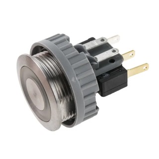 Schurter MSM 22 Series Illuminated Momentary Push Button Switch, Panel Mount, 22 mm Cutout, SPDT, Blue 1241.6634.1124000