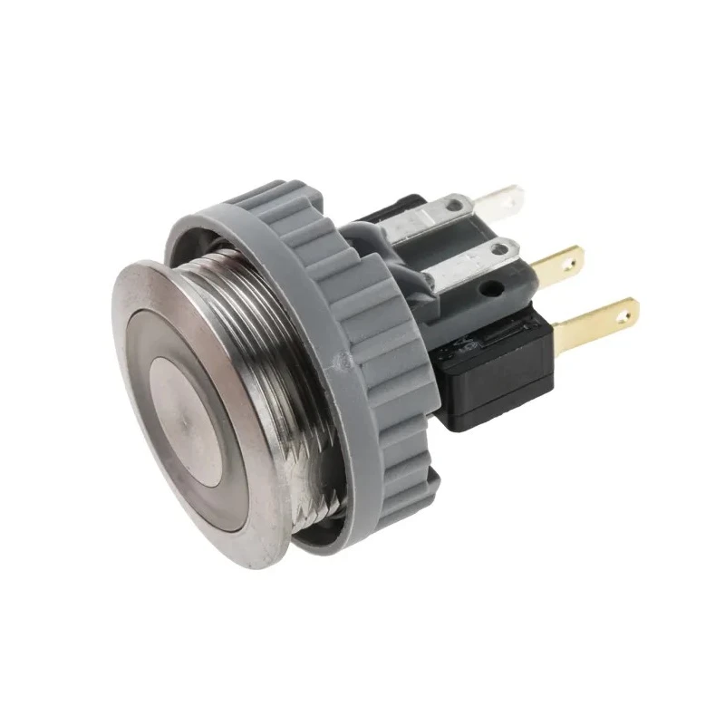 Schurter MSM 22 Series Illuminated Momentary Push Button Switch, Panel Mount, 22 mm Cutout, SPDT, Blue 1241.6634.1124000