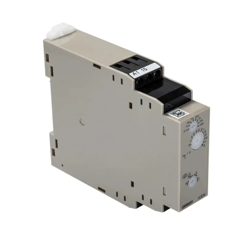 Omron H3DK Series DIN Rail Timer Relay 1-Contact Multifunction, 12 to 240 V DC / 12 V AC, 0.1 s to 1200 h 