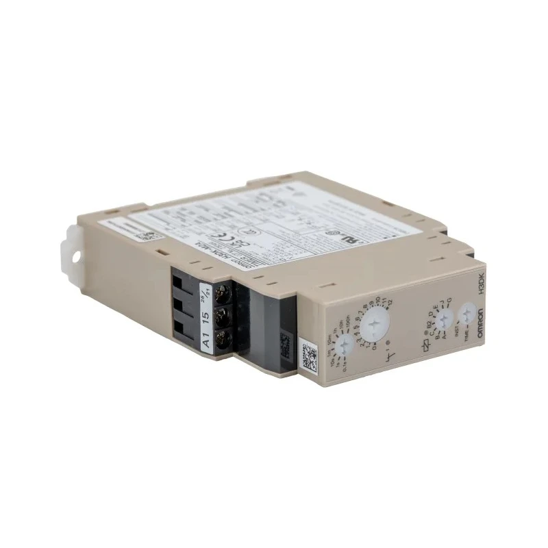 Omron H3DK Series DIN Rail Timer Relay 2-Contact 12 to 240 V DC / 12 V AC, 0.1 s to 1200 h Multifunction 