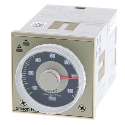 Omron Series DIN Rail Multifunction Timer, 1-Contact SPST Switch, 100 to 125 V dc 120V ac, 0.5 to 120 s, Plug-In H3CR