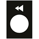 Schneider Electric Legend Accessory Black Marked Left/Lower Slow-Fast Symbol for XACA Series ZB2BY2906